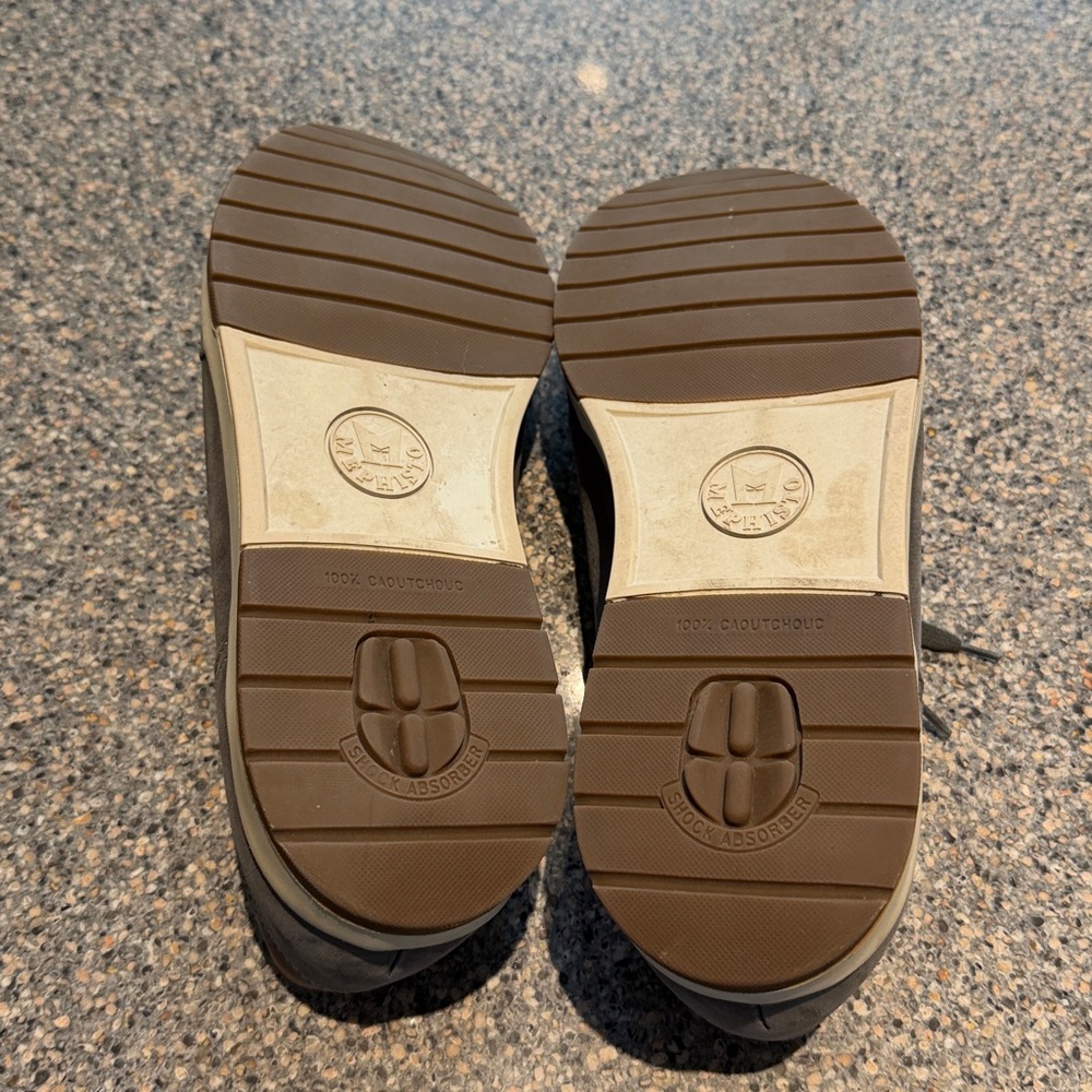 Mephisto Dark Gray Leather Sneakers Size 12 - Picture 6 of 8